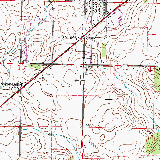 Topographic Map of Town of Linn Fire and Emergency Medical Services, WI