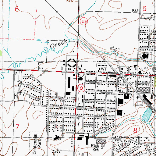Topographic Map of Waunakee Volunteer Fire Department Station 1, WI