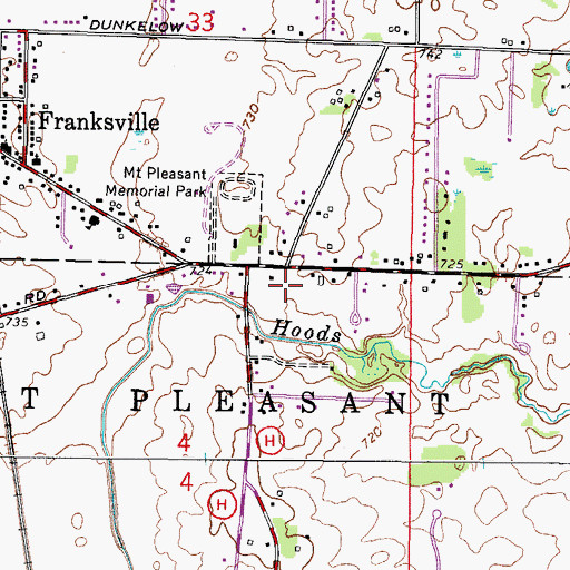 Topographic Map of Caledonia Mt Pleasant Fire Station 10, WI