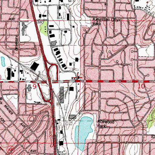 Topographic Map of Madison Fire Department Station 5, WI