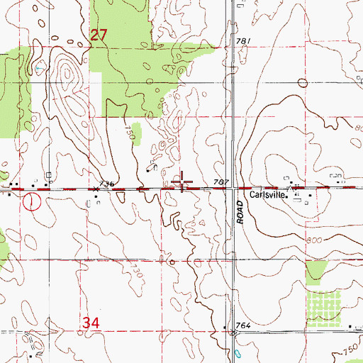 Topographic Map of Egg Harbor Volunteer Fire Department Station 2, WI