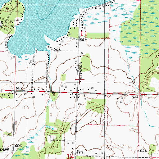 Topographic Map of Brussels - Union - Gardner Fire Department Station 2, WI