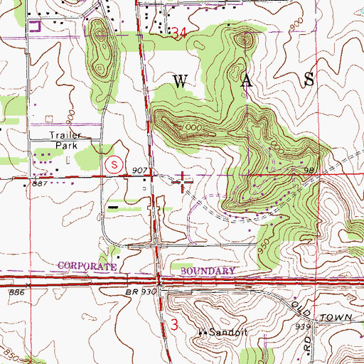 Topographic Map of Eau Claire Fire and Rescue Station 6, WI