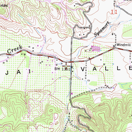 Topographic Map of Big Canyon, CA