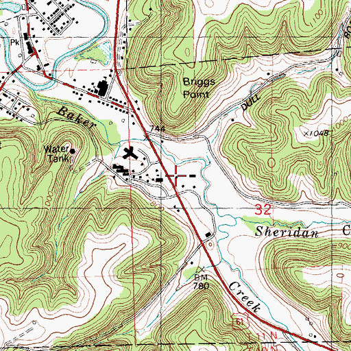 Topographic Map of Soldiers Grove Fire Department, WI