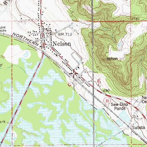 Topographic Map of Nelson Volunteer Fire Company, WI