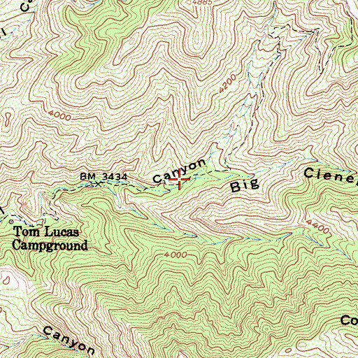 Topographic Map of Big Cienega, CA
