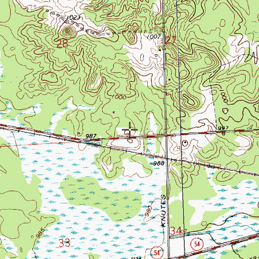 Topographic Map of City Point Volunteer Fire Department, WI