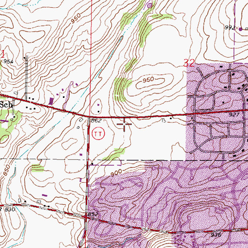 Topographic Map of Waukesha Fire Department Station 5, WI
