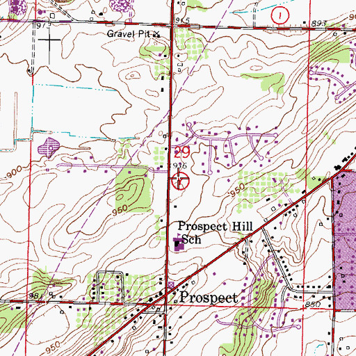 Topographic Map of New Berlin Fire Department Station 3, WI