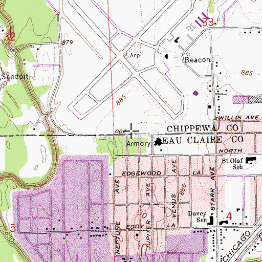 Topographic Map of Mayo Clinic Medical Transport Mayo One Helicopter, WI