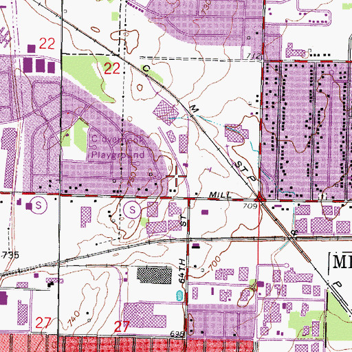 Topographic Map of Paratech Ambulance Service Milwaukee Division Station 1, WI