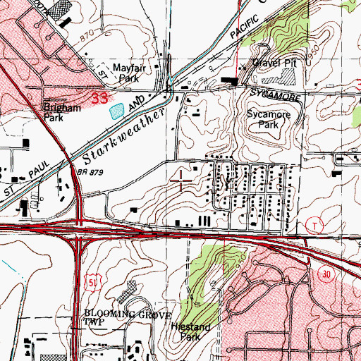 Topographic Map of Ryan Brothers Ambulance Station 2, WI