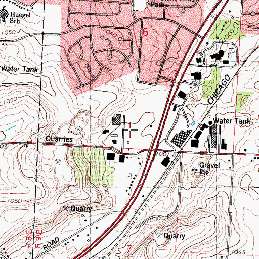 Topographic Map of Fitch - Rona Emergency Medical Services Headquarters, WI