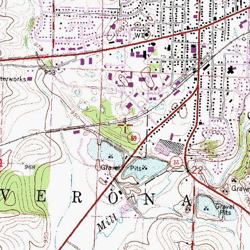 Topographic Map of Fitch - Rona Emergency Medical Services Substation, WI