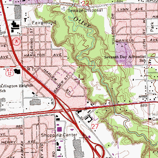 Topographic Map of Gold Cross Ambulance Service Eau Claire Base, WI