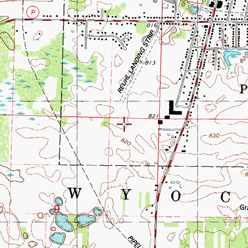 Topographic Map of Pardeeville District Ambulance Service, WI
