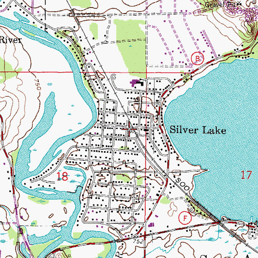 Topographic Map of Silver Lake Rescue Squad, WI