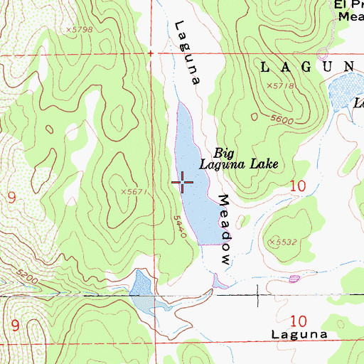 Topographic Map of Big Laguna Lake, CA