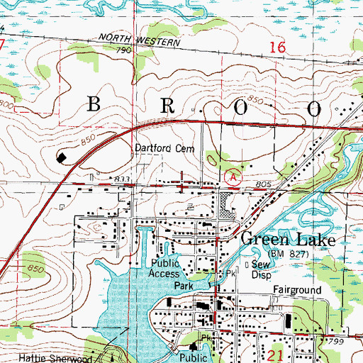 Topographic Map of Xtreme Care Emergency Medical Services, WI