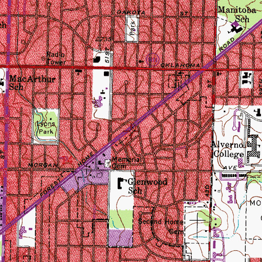 Topographic Map of Meda - Care Ambulance Station 3, WI