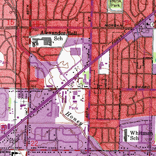 Topographic Map of Bell Ambulance Station 5, WI