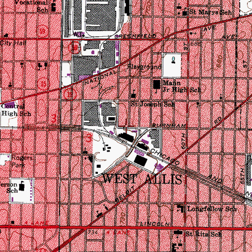 Topographic Map of Curtis Universal Ambulance Service Station 2, WI