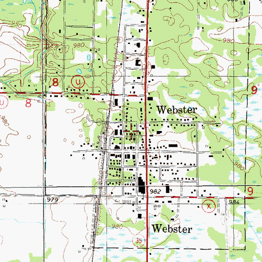 Topographic Map of North Memorial Ambulance Burnett County, WI