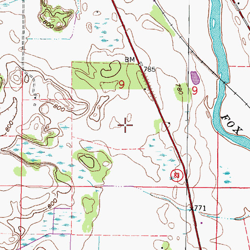 Topographic Map of Medix Ambulance Service, WI