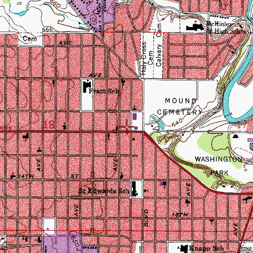 Topographic Map of Medix Ambulance Service, WI