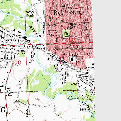 Topographic Map of Reedsburg Area Ambulance Service, WI