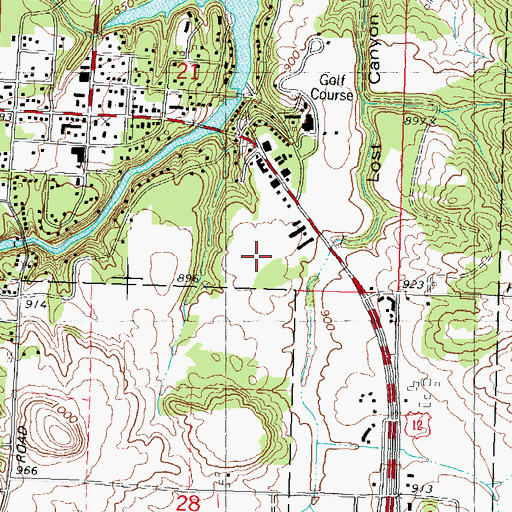 Topographic Map of Dells - Delton Emergency Medical Services Delton Station, WI