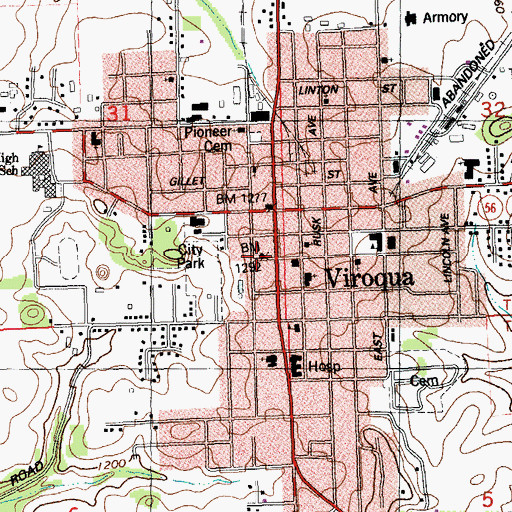 Topographic Map of Tri - State Ambulance - Viroqua, WI
