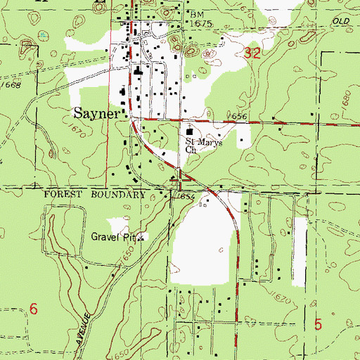 Topographic Map of Plum Lake Ambulance Service, WI