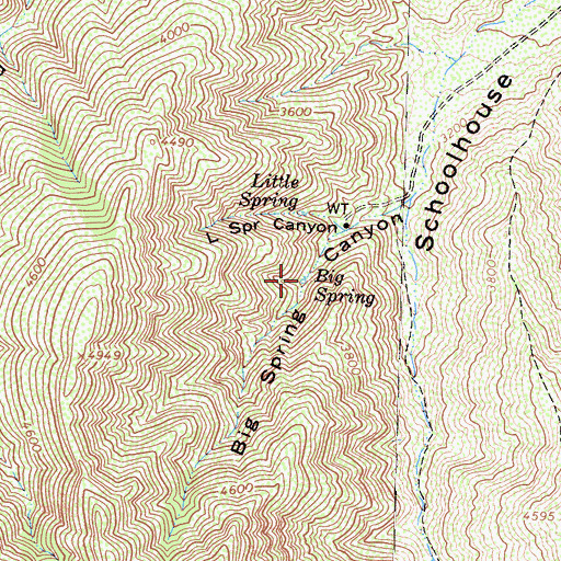 Topographic Map of Big Spring, CA