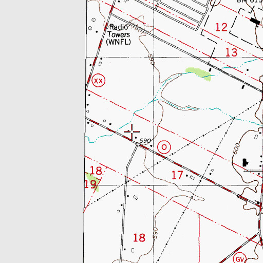 Topographic Map of County Rescue Services Headquarters, WI