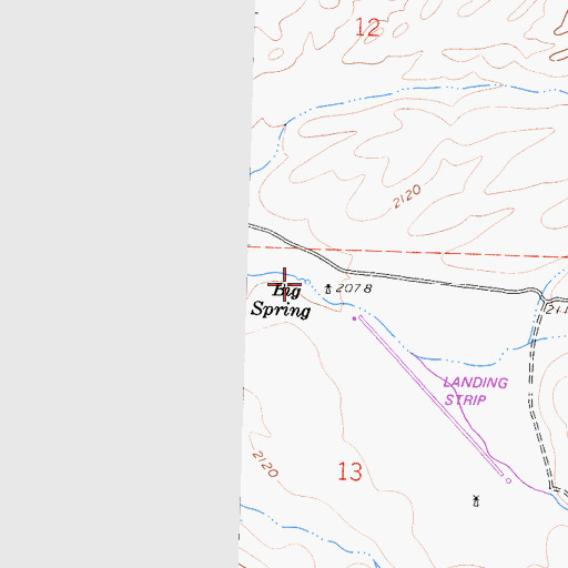 Topographic Map of Big Spring, CA