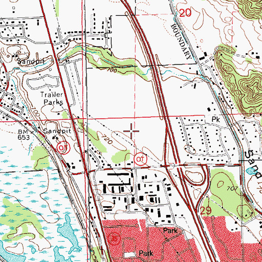 Topographic Map of Tristate Ambulance, WI