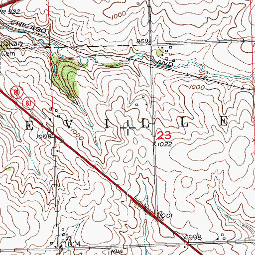 Topographic Map of Southwest Health Center, WI