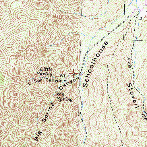 Topographic Map of Big Spring Canyon, CA