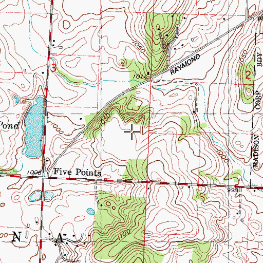 Topographic Map of Meriter Child and Adolescent Psychiatry Hospital, WI