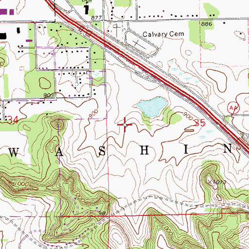 Topographic Map of OakLeaf Clinics - Eau Claire Medical Clinic, WI
