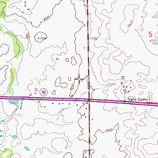 Topographic Map of Aurora Medical Center, WI