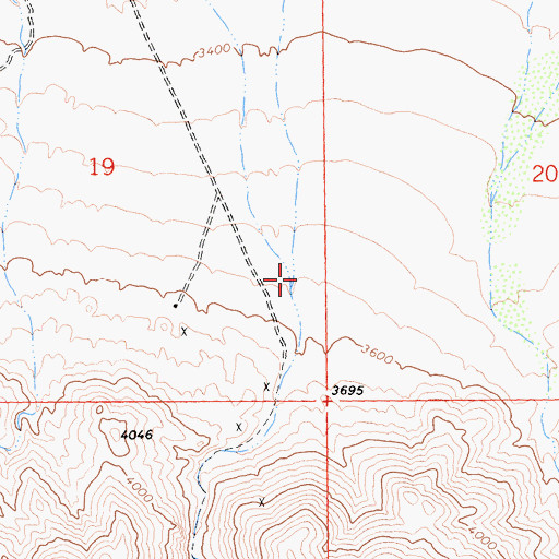 Topographic Map of Bighorn Canyon, CA