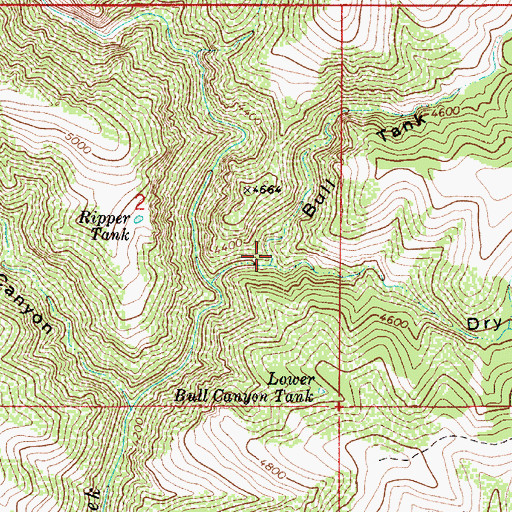 Topographic Map of Bull Tank Canyon, AZ