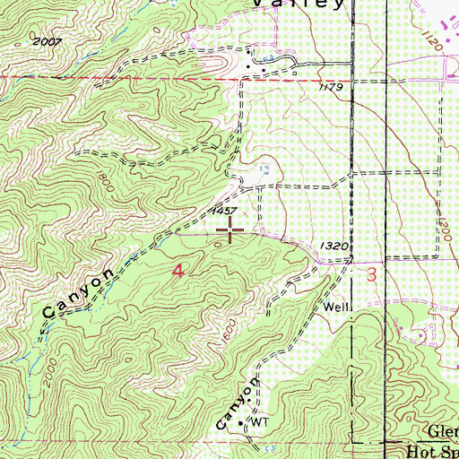 Topographic Map of Bixby Canyon, CA