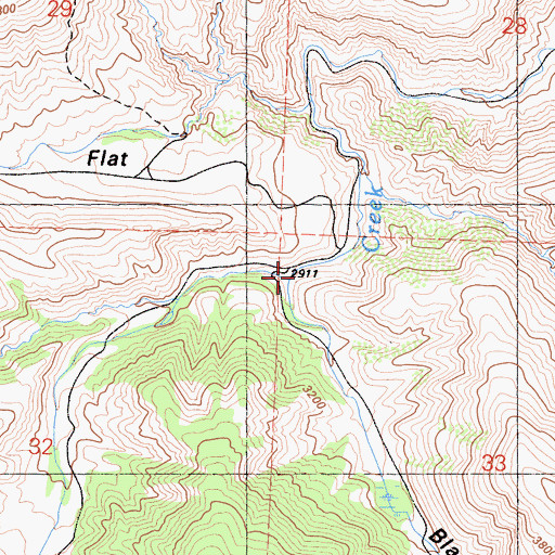 Topographic Map of Black Bob Canyon, CA