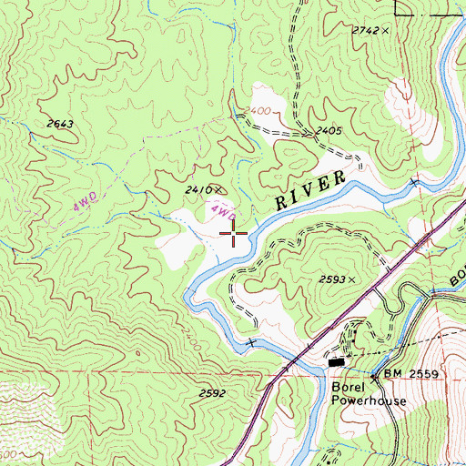 Topographic Map of Black Gulch, CA