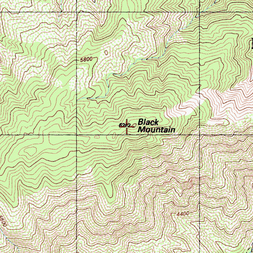 Topographic Map of Black Mountain, CA