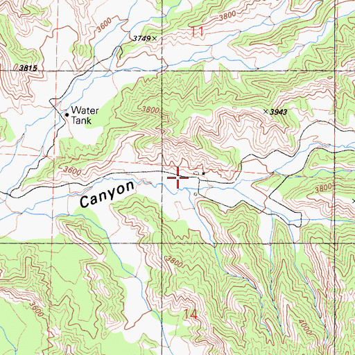 Topographic Map of Black Ranch, CA